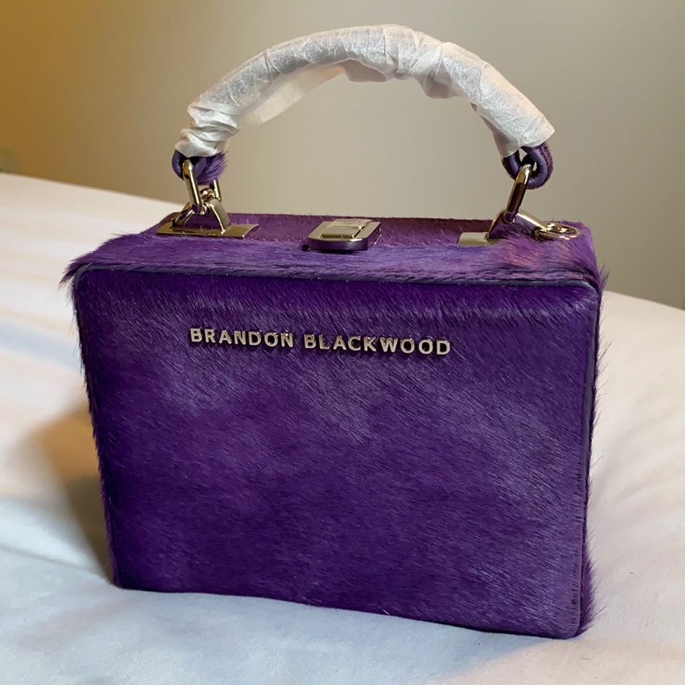Brandon Blackwood Mini Trunk Lavender Ponyhair NWT